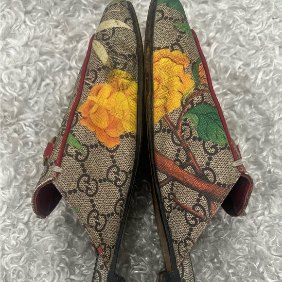 Gucci Multicolor GG Canvas Princetown Horsebit Tian Print Mules - Picture 6 of 12